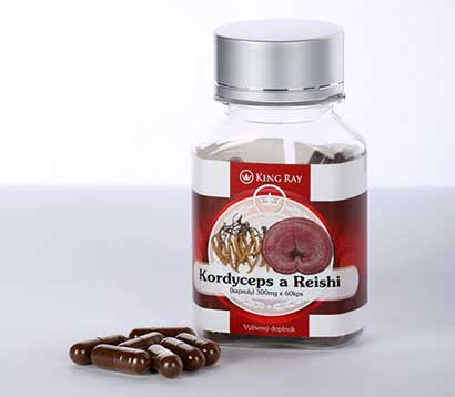 Výživový doplnok KINGRAY® Cordyceps & Reishi (60 kapsúl, 300 mg)