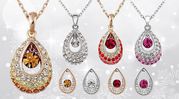 Set šperkov - náhrdelník s príveskom a náušnice