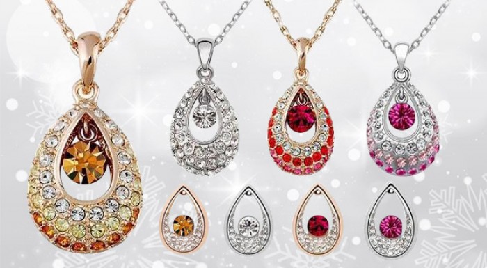 Set šperkov - náhrdelník s príveskom a náušnice