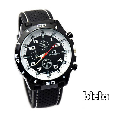 Pánske hodinky značky GT Grand Touring, farba biela