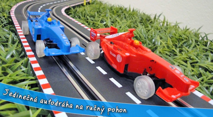 Autodráha na ručný pohon - Mustang.