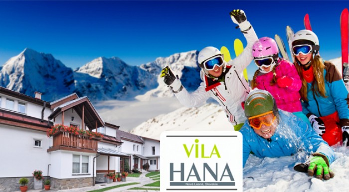 Vila Hana v zasnežených Vysokých Tatrách