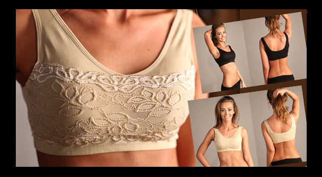 Bezšvová podprsenka s krajkou