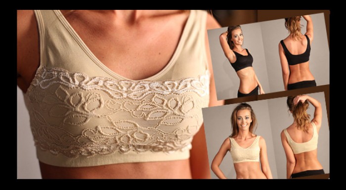 Bezšvová podprsenka s krajkou