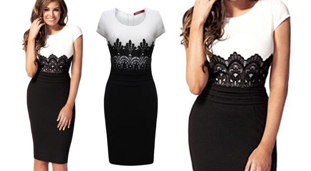 Čiernobiele elegantné šaty