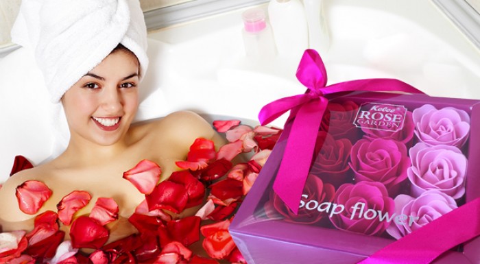 Mydlové ruže do kúpeľa