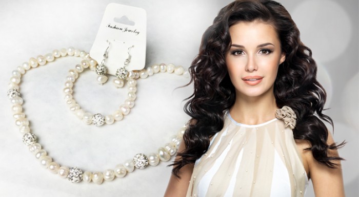 Set šperkov z pravých sladkovodných perál