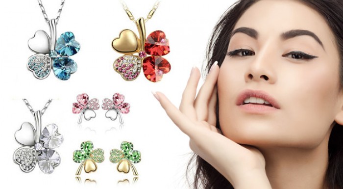 Štvorlístkový set šperkov