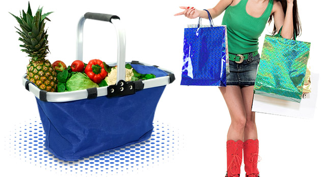 Skladací nákupný košík