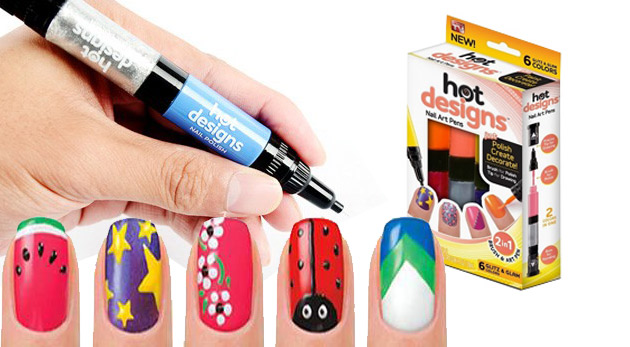 Zdobiace perá na nechty v 6-tich farbách