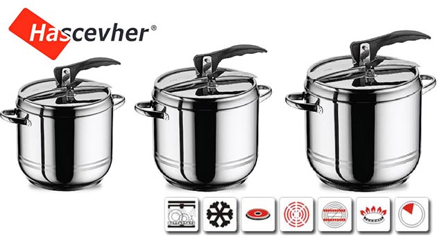 Tlakové hrnce značky Hascevher