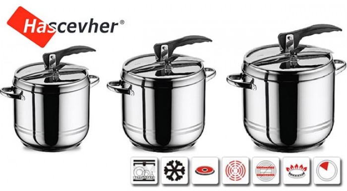 Tlakové hrnce značky Hascevher