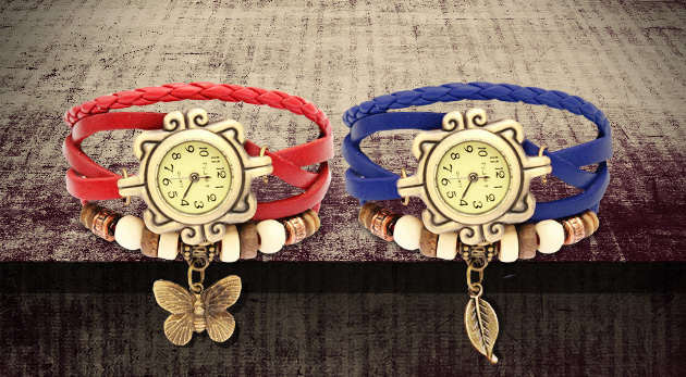 Dámske retro hodinky s príveskom