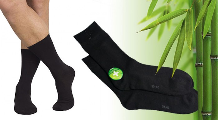Čierne bambusové ponožky
