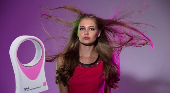 Bezvrtuľový mini USB ventilátor