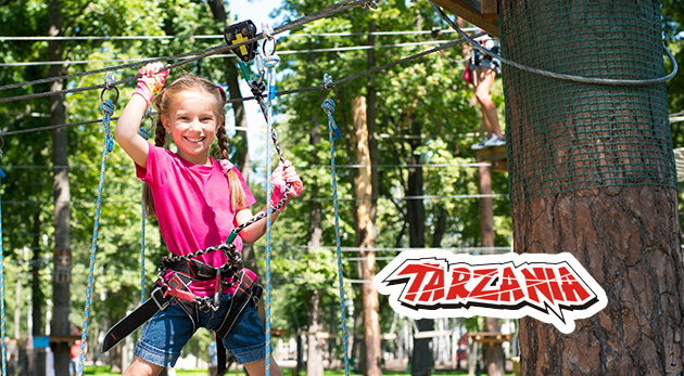 Vstup do lanového parku Tarzánia Skalica