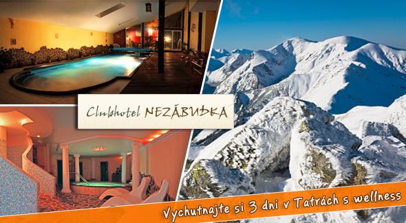 Relaxačné 3 dni v Tatranskej Štrbe pre 1 osobu. Platnosť až do júna 2012.