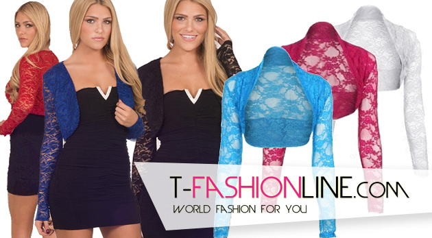 Dámske bolerko s čipkou