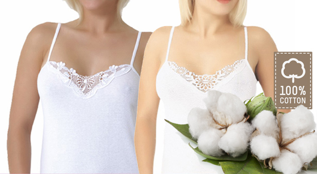 Dve kvalitné dámske bavlnené tielka