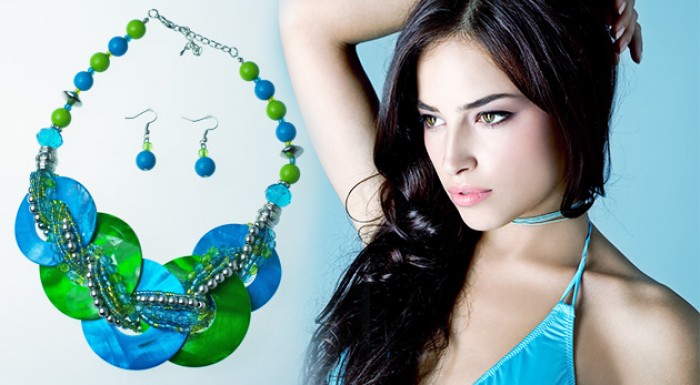 Letný náhrdelník a náušnice