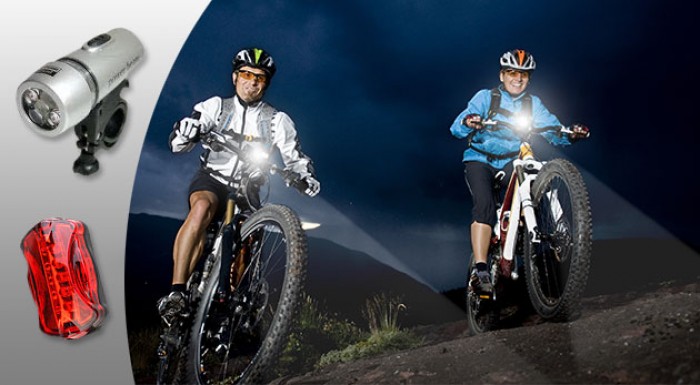 Sada svetiel na bicykel