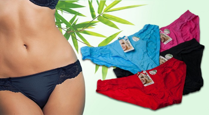 Kvalitné bambusové nohavičky s čipkou - 3 ks