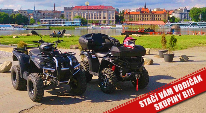 Prenájom štvorkolky na 3, 6 alebo 9 hodín