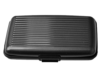 Alumíniové púzdro na doklady - čierne