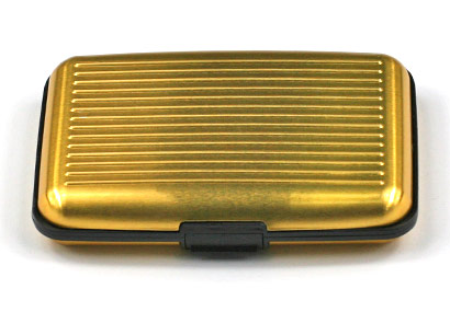 Alumíniové púzdro na doklady - zlaté