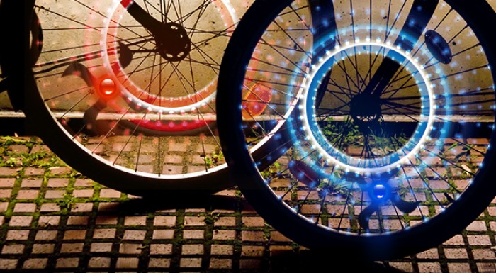 LED svetlá na kolesá motorky alebo bicykla