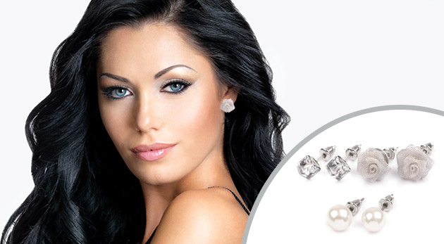 Sada náušníc v 3 farbách