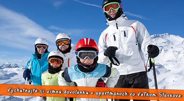 Tatranských 4 alebo 5 dní vo Veľkom Slavkove v priestranných apartmánoch + fľaša sektu a požičanie sánok.