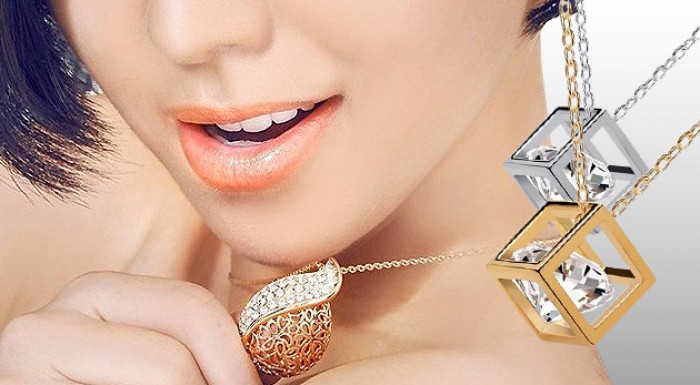 Elegantné náhrdelníky s krištálikom