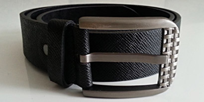 Pánsky kožený opasok s oceľovou prackou - model B