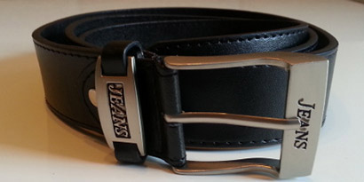 Pánsky kožený opasok s oceľovou prackou - model I