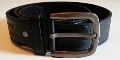 Pánsky kožený opasok s oceľovou prackou - model J