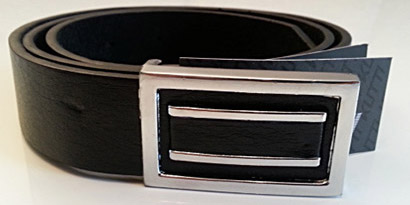 Pánsky kožený opasok s oceľovou prackou - model O