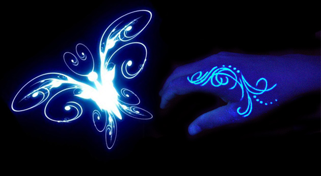 Dočasné svietiace tetovanie