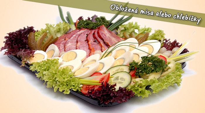 Studená obložená misa pre 2 osoby alebo 10 ks obložených chlebíčkov.