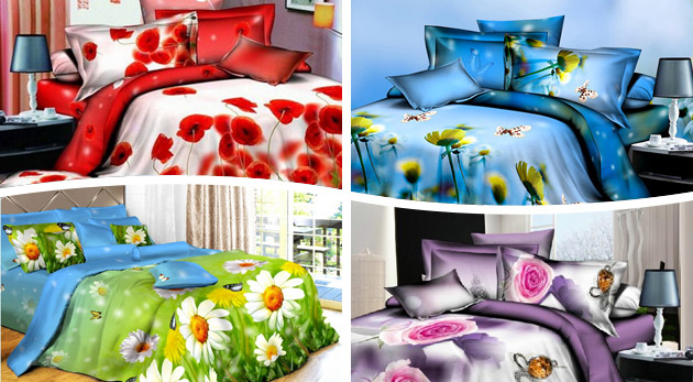 Posteľné obliečky s 3D dizajnom