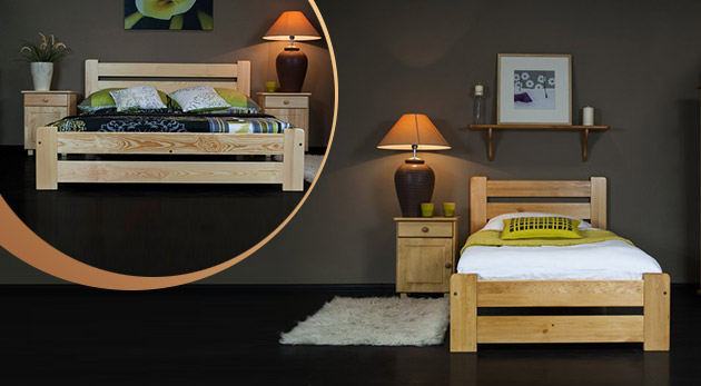 Kvalitné postele z masívneho borovicového dreva