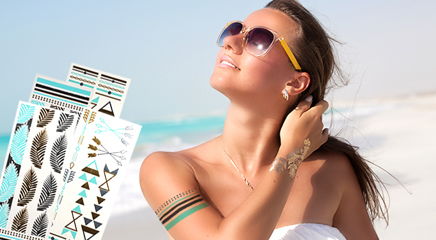 Metalické tetovačky na telo