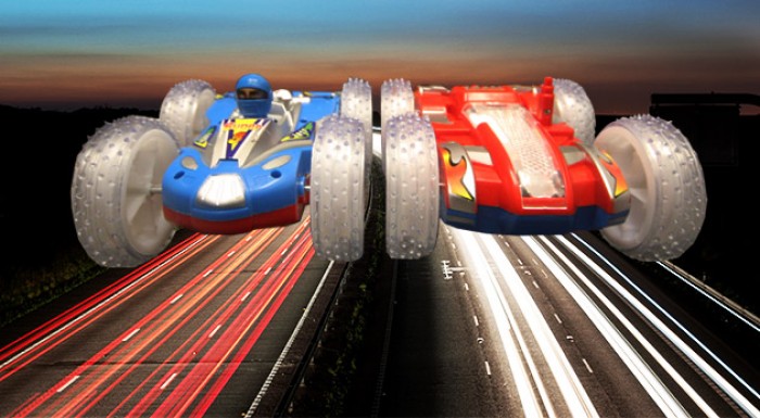 Obojstranné auto s hudbou a svetlom pre deti