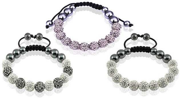 Elegantný trblietavý náramok