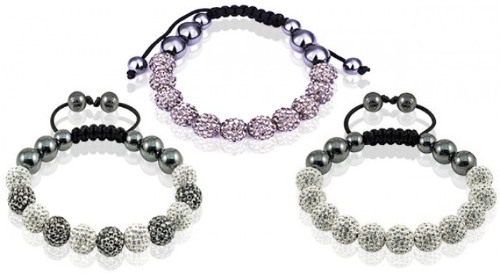 Elegantný trblietavý náramok