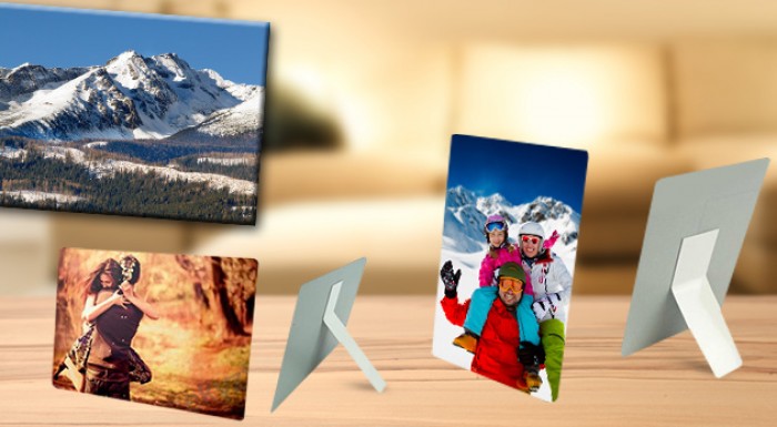 Plechové magnetky a fotografie