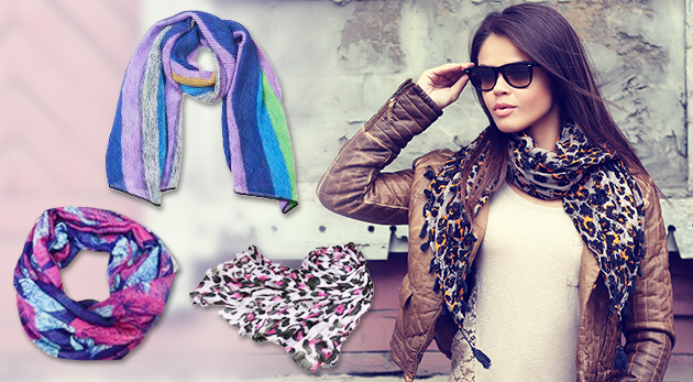 Módne šály z príjemného materiálu - rôzne druhy