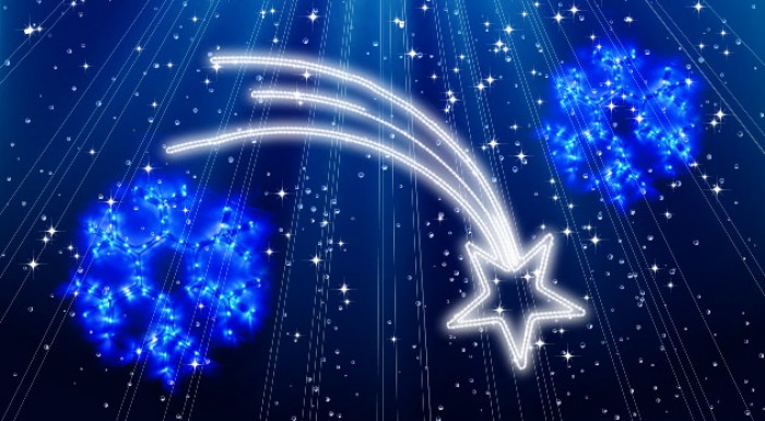 LED vianočná kométa alebo vločka