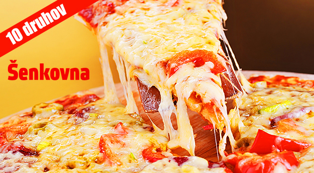Veľká pizza v pube Šenkovna - na výber z 9 druhov