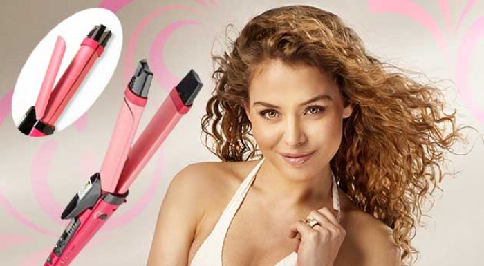 Profesionálna žehlička a kulma na vlasy 2v1